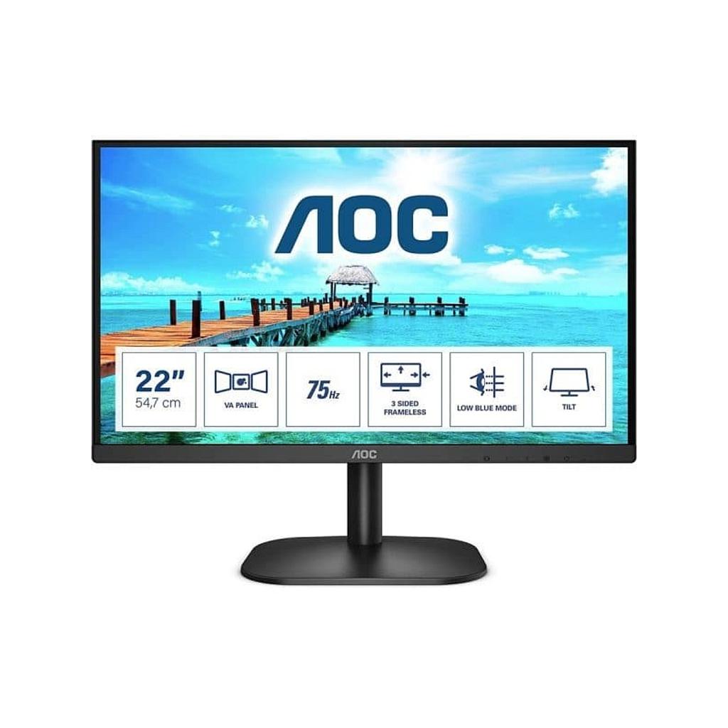 Monitor 21.5" LED AOC 22B2HM 1920x1080 Super Slim VGA HDMI