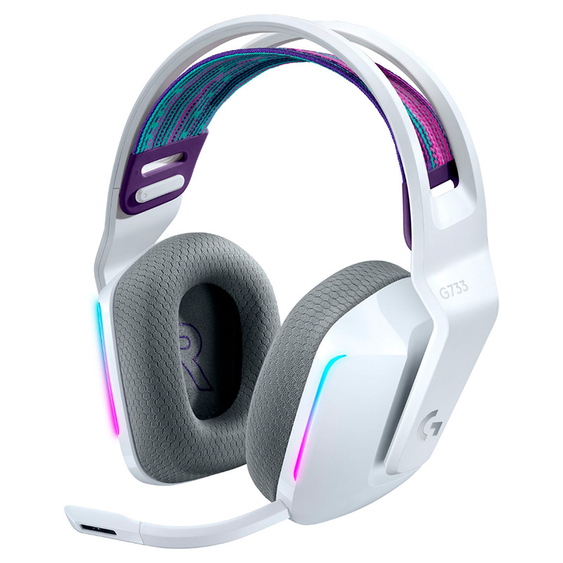 Audífonos tipo Headset Logitech G733 Lightspeed RGB Inalámbricos Blanco