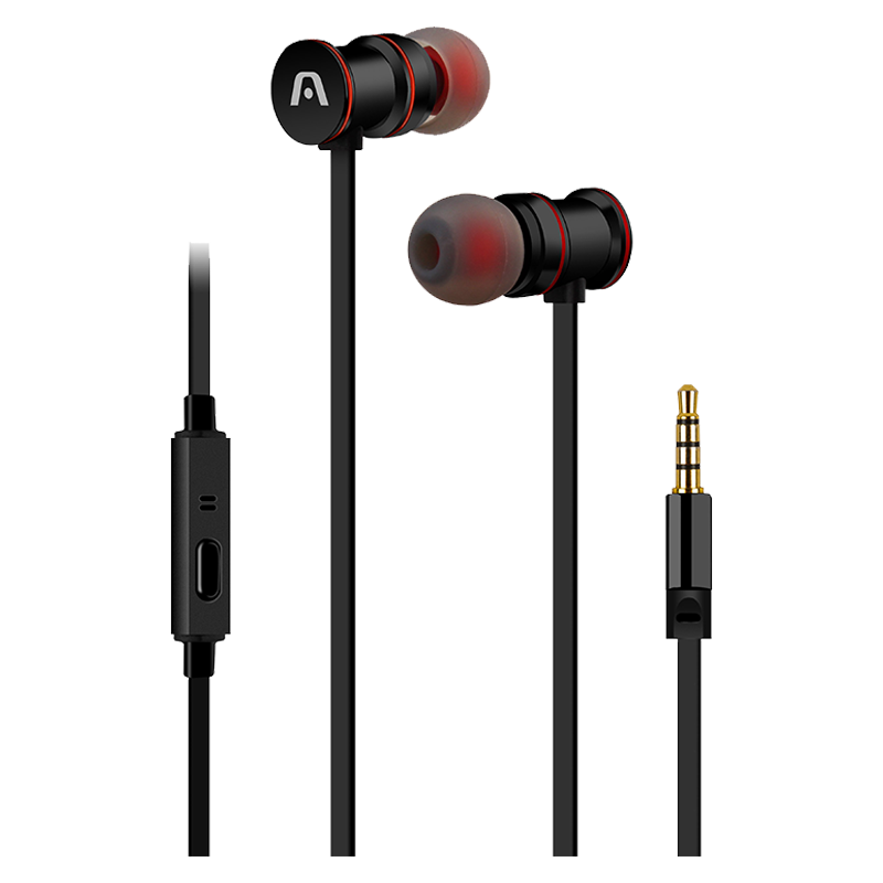 Audifonos Argom 3.5mm In-ear Ultimate Sound Klass Magnetic con Micrófono Negro ARG-HS-0628BK