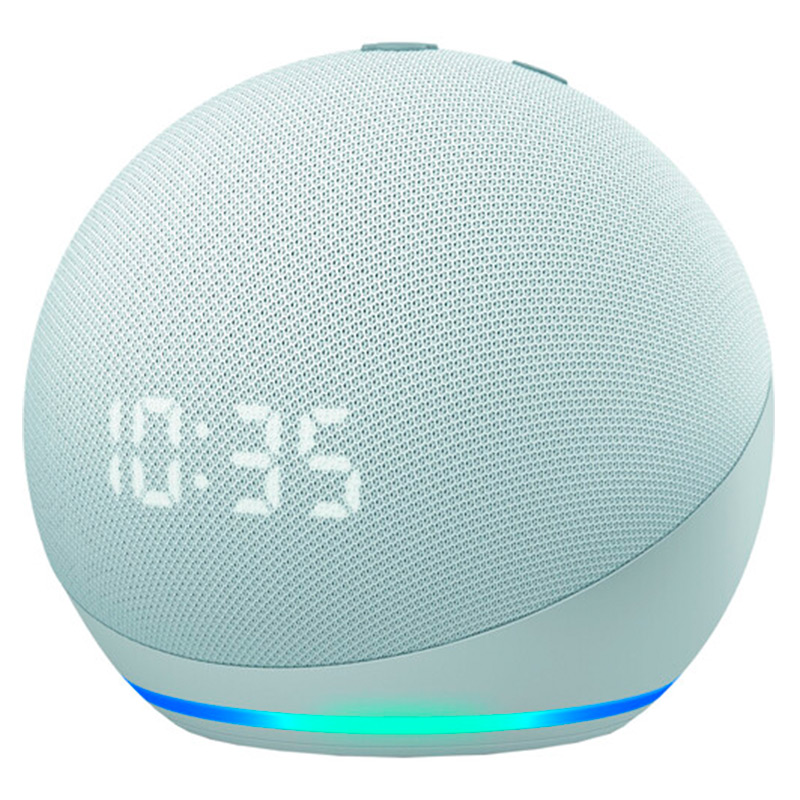 Bocina Inteligente Amazon Echo Dot con Reloj (4th Gen) Blanca con Alexa