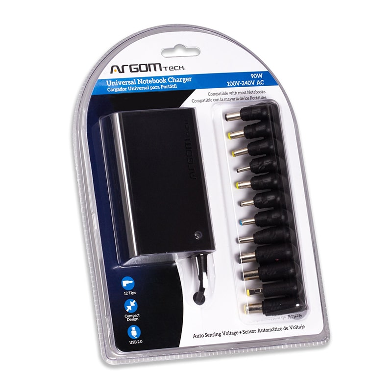 Cargador para Notebook Argom Universal 90W Autosensing