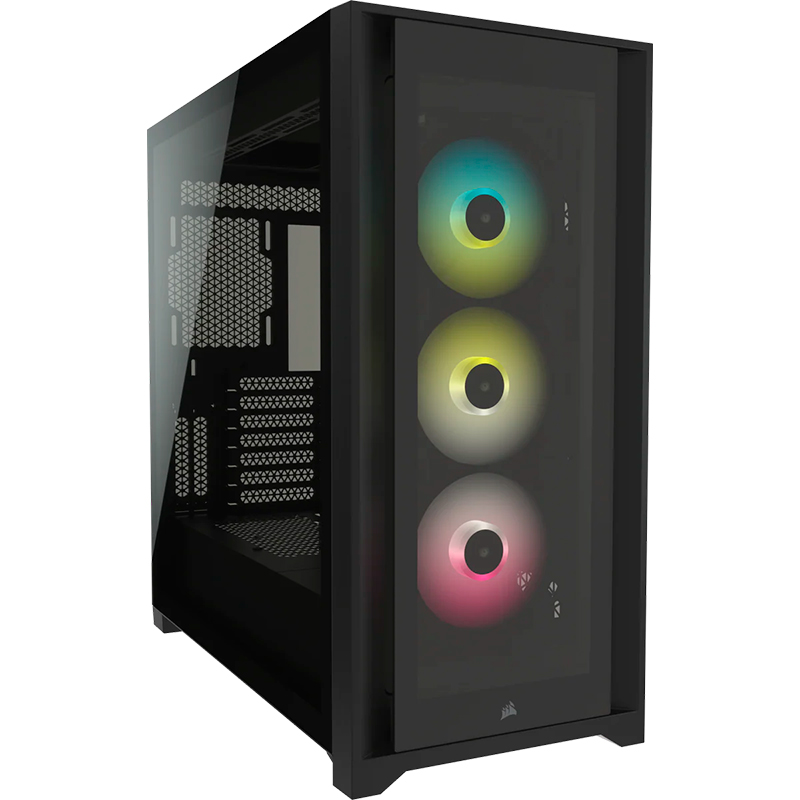 Case Gaming Corsair 5000X RGB Media Torre Vidrio Templado ATX  Negro (Sin Fuente)
