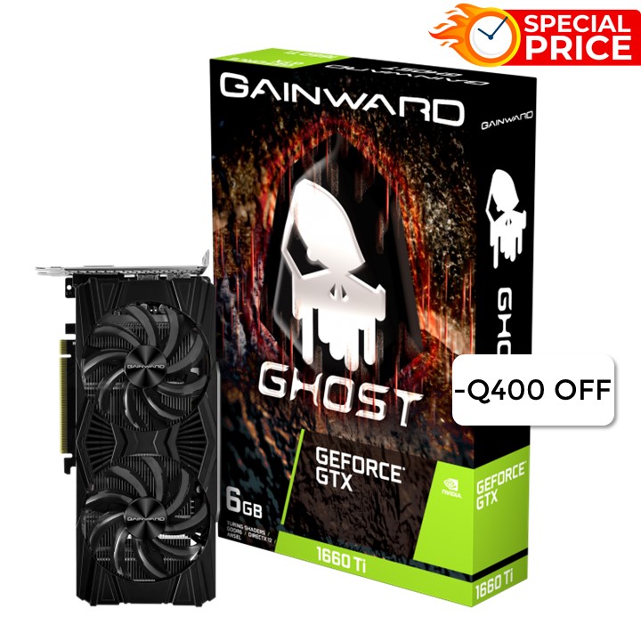 Tarjeta de Video 6GB GDDR6 GainWard GeForce GTX 1660 Ti Ghost HDMI DP PCIe 3.0