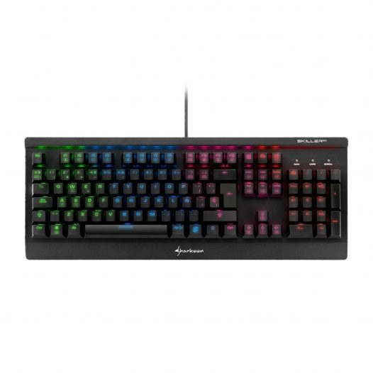 Teclado Gaming Mecánico Alámbrico Sharkoon SKILLER MECH SKG3 RGB Negro-Rojo Español