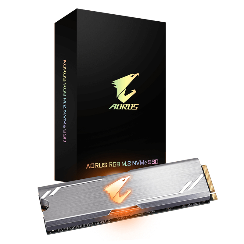 Unidad SSD M.2 2280 256GB Gigabyte Aorus PCIe NVMe RGB 3100 MBps