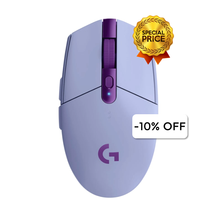 Mouse Gaming Inalámbrico Óptico Logitech G305 LIGHTSPEED 12000DPI 6 Botones Lila