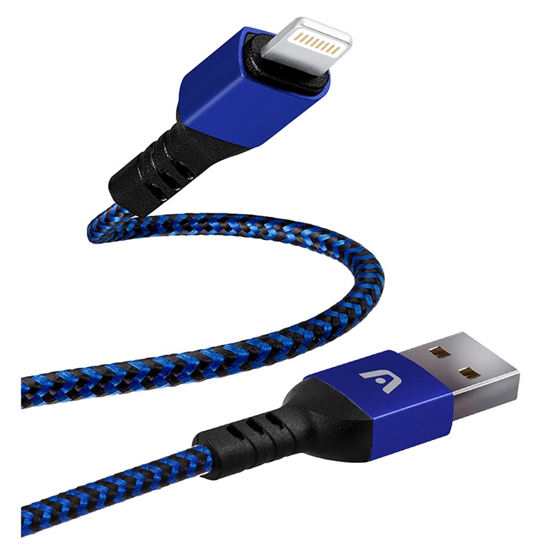 Cable USB a Lightning Argom ARG-CB-0023BL 1.8 Metros Trensado Azul