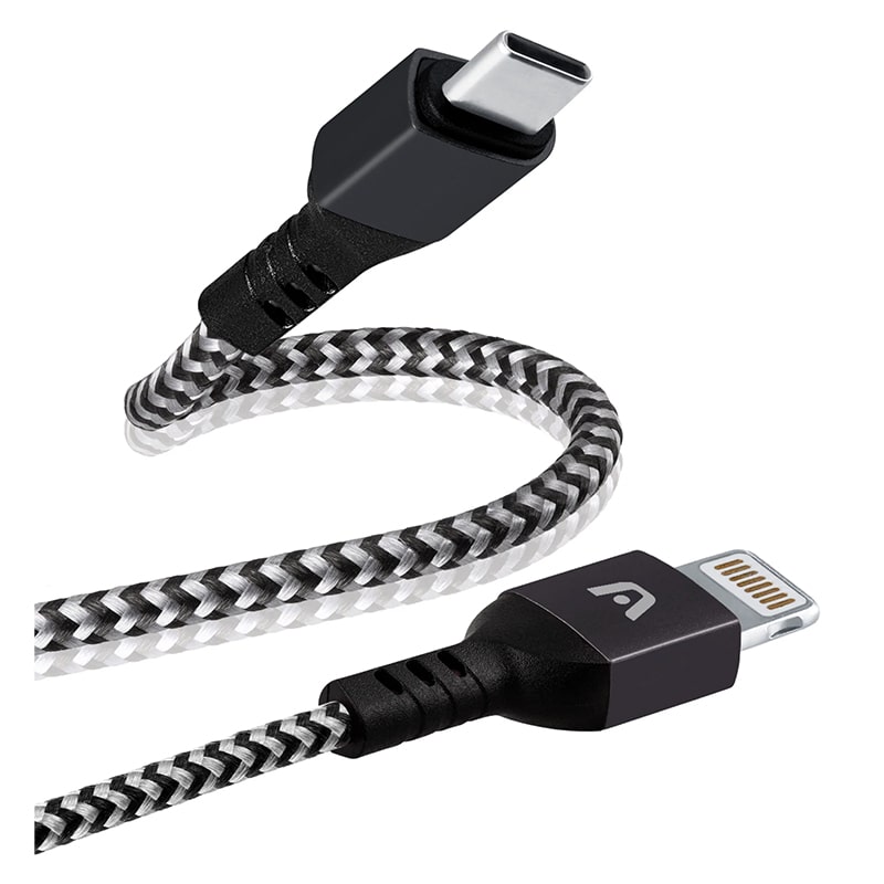Cable USB-C a Lightning Argom ARG-CB-0024BK 1.8 Metros Trenzado Negro