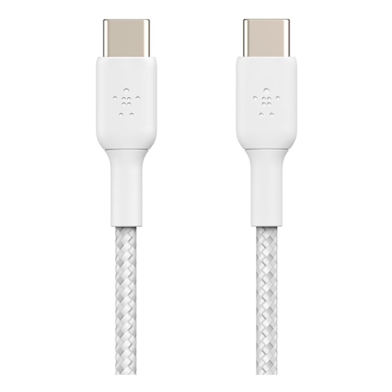 Cable USB-C a USB-C Belkin BoostCharge 1 Metro Trenzado Blanco