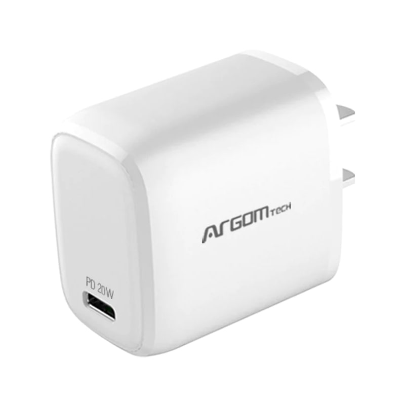 Cargador de Pared Argom Fast Charge PD 20W USB-C Blanco
