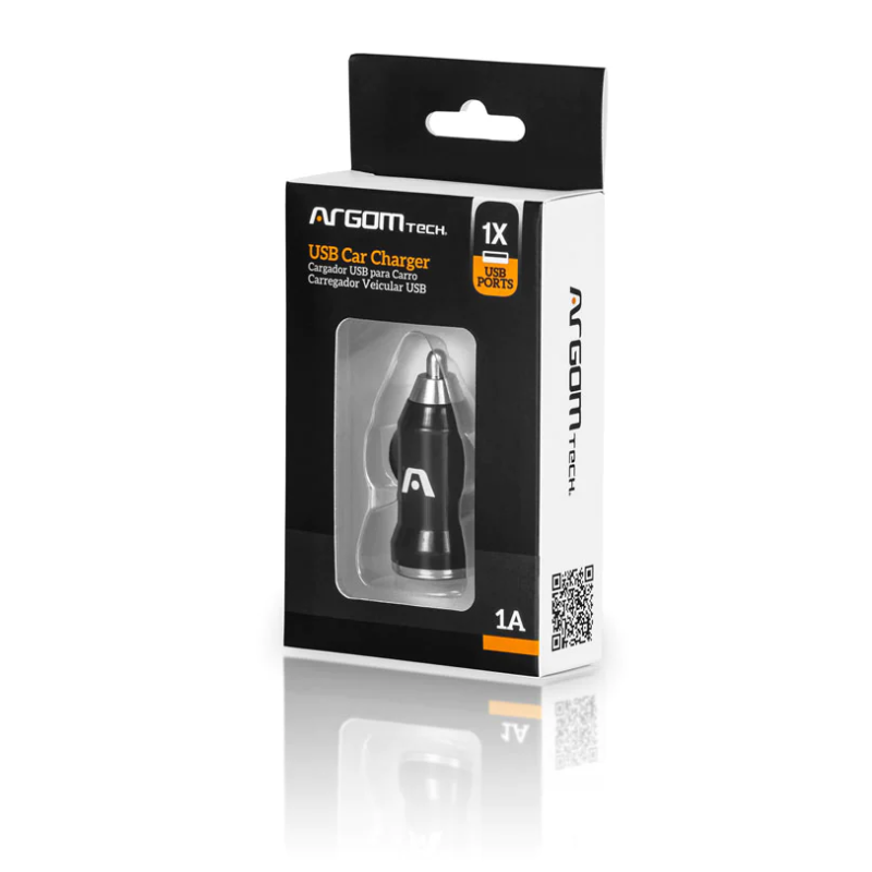 Cargador para Carro Argom Charger 1A USB 2.0