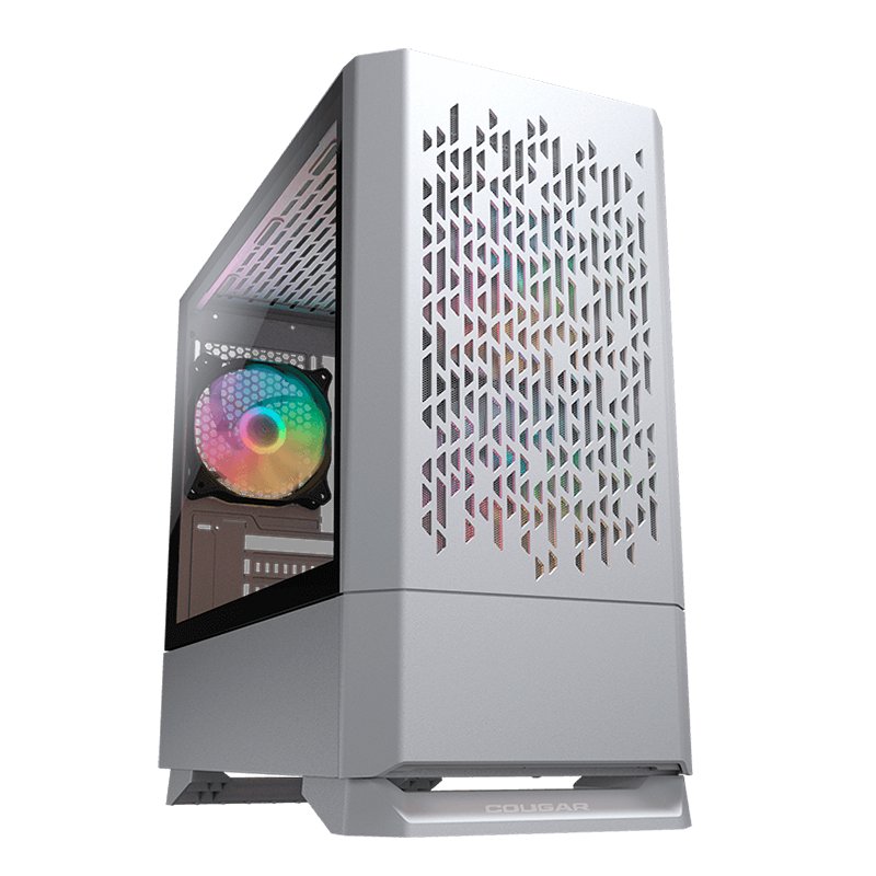 Case Gaming Cougar MG140 Air RGB Blanco Vidrio Templado Mini Torre Micro-ATX (Sin Fuente)