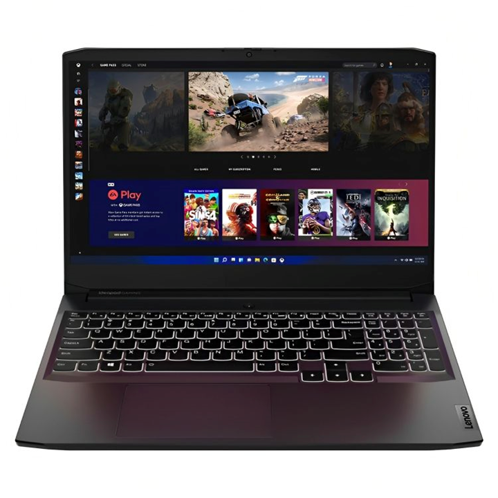 Laptop Gaming Lenovo Ideapad 3 15.6" Ryzen 5 5600H 8GB RAM 256GB SSD Geforce RTX 3050 Ti 8GB Negro W11 Home Teclado Inglés