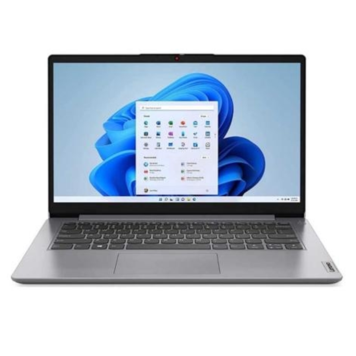 Laptop Lenovo Ideapad 1i 14" i3-1215U 4GB RAM 128GB SSD Gris W11 Home S Teclado Inglés