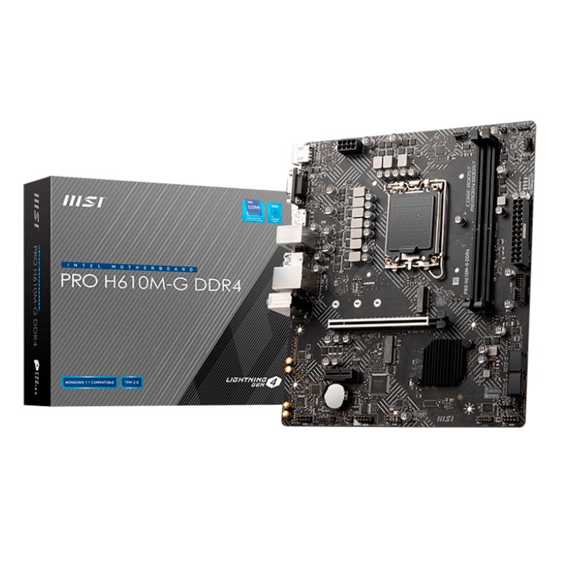 Motherboard MSI PRO H610M-G Socket LGA 1700 12th Gen 2xDDR4 Micro-ATX