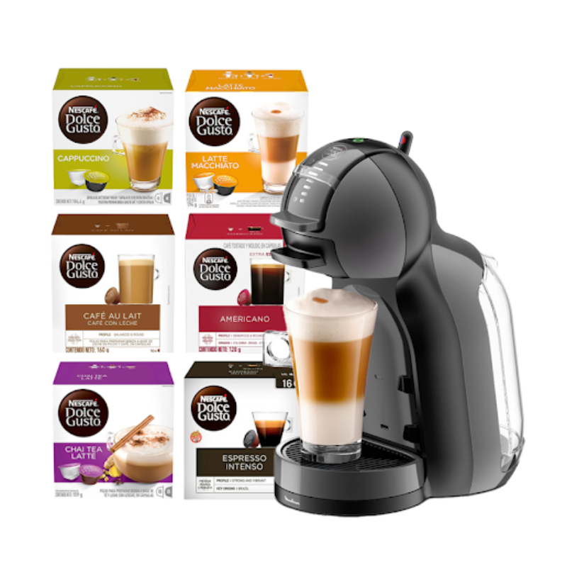 Máquina de Café Nescafé Mini Me + 6 Cajas de Cápsulas