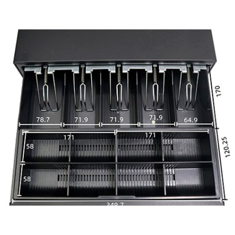 Cash Drawer Agiler CD5080 para Billetes y Monedas Negro