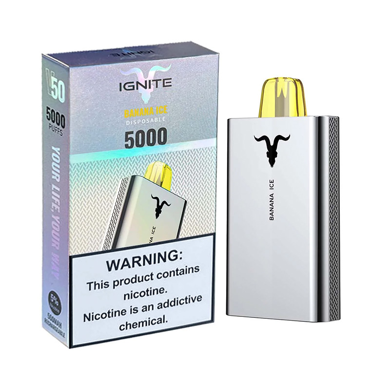 Vape Electrónico Ignite V50 5000 Puffs Nic 5g Banana Ice