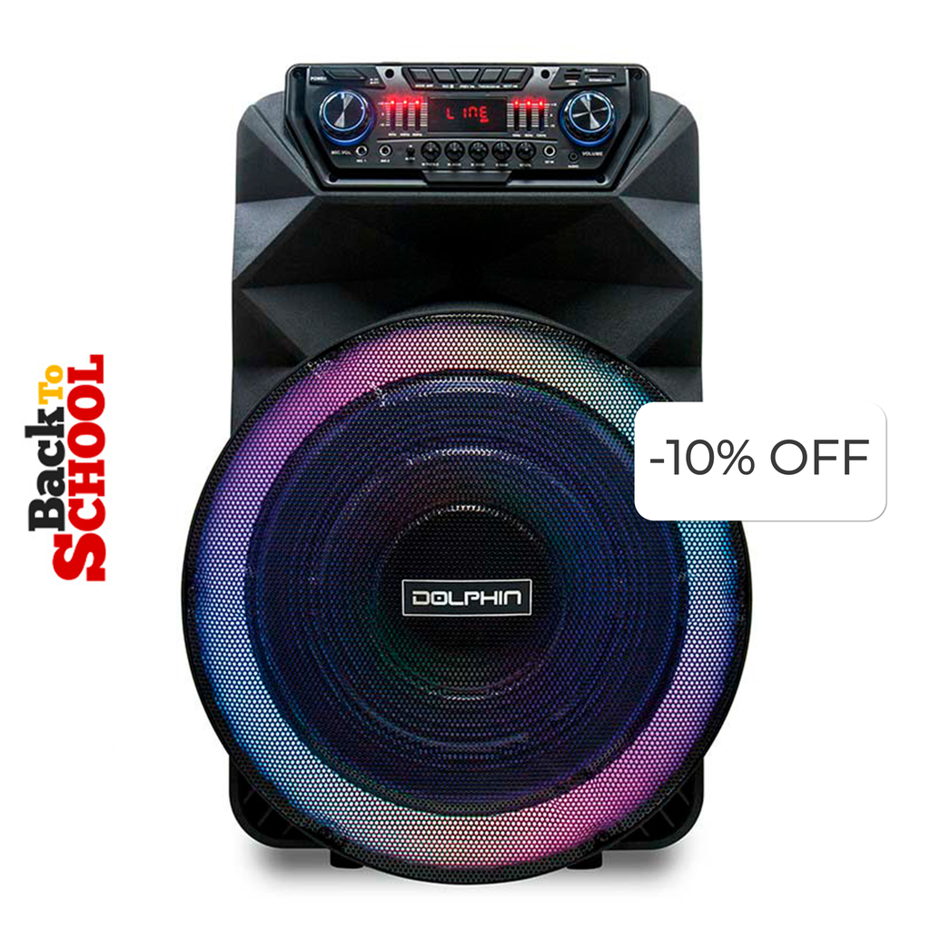 Bocina Dolphin SP-18RBT Party Speaker 18" Bluetooth 4500W Negro