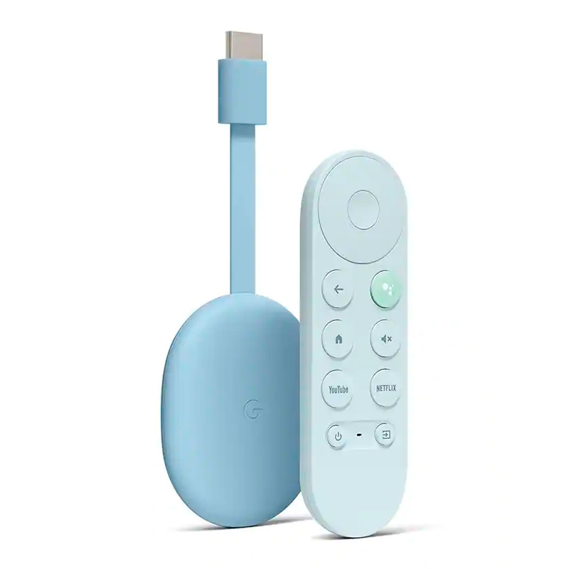 Dispositivo Google Chromecast Streaming y Video 4K 4ta Gen Celeste
