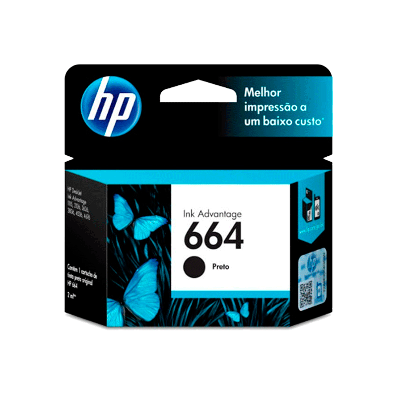 Cartucho de Tinta HP 664 Negro