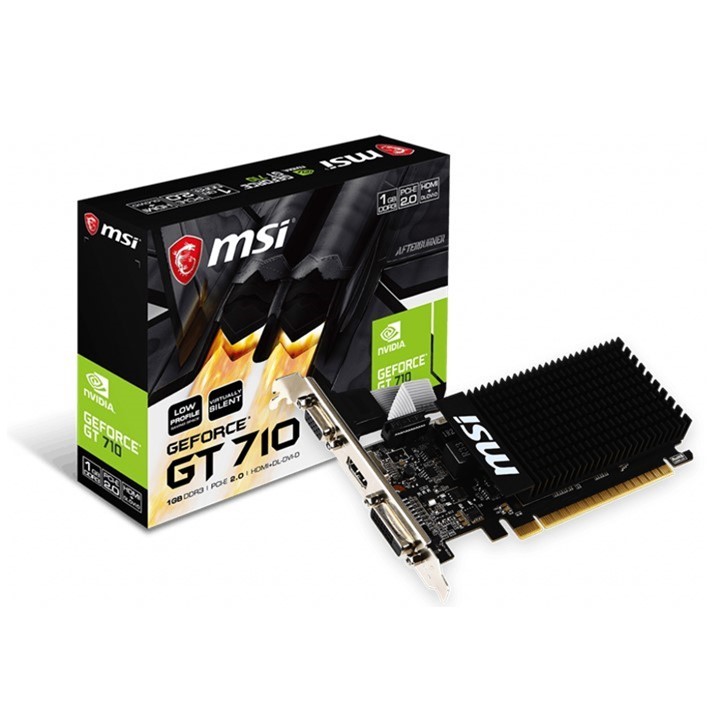 Tarjeta de Video 1GB DDR3 MSI GeForce GT 710 VGA DVI-D HDMI PCIe 2.0