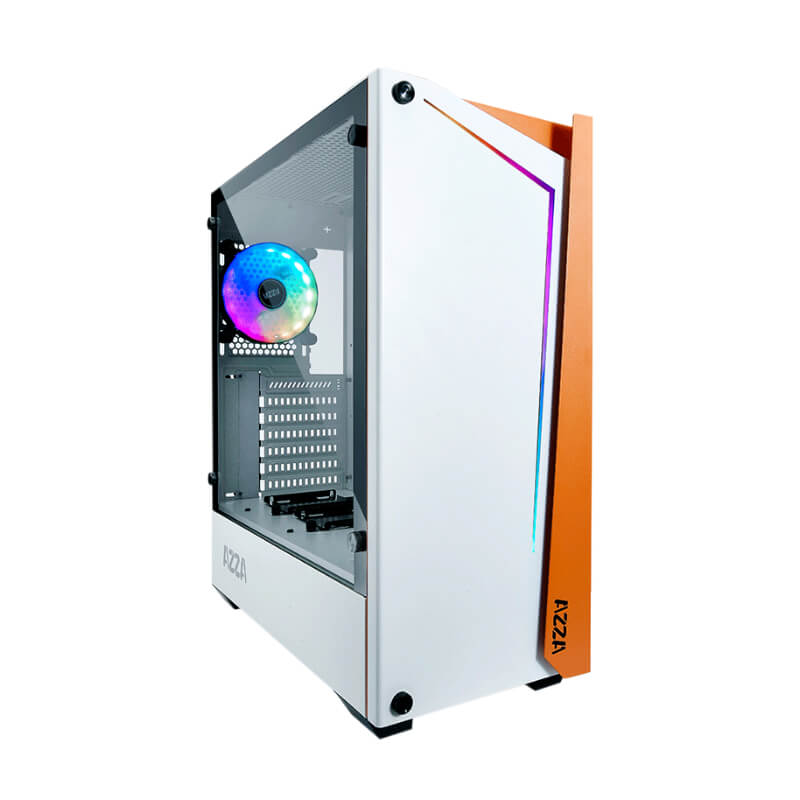 Case Gaming AZZA Apollo 430 Media Torre Vidrio Templado ARGB Fan Blanco ATX (Sin Fuente)