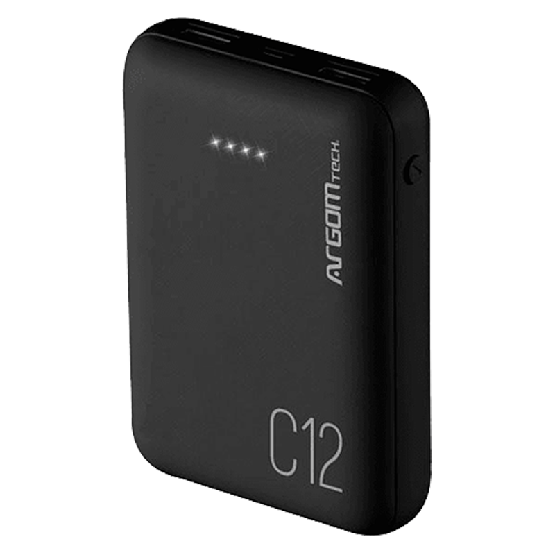 PowerBank Argom 12000mAh C12 2xUSB Negro