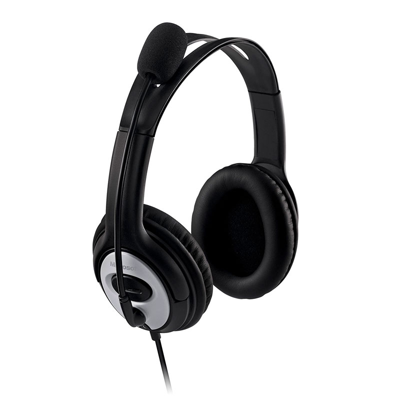 Audifonos tipo Headset Microsoft LifeChat LX-3000 USB con Micrófono Negros