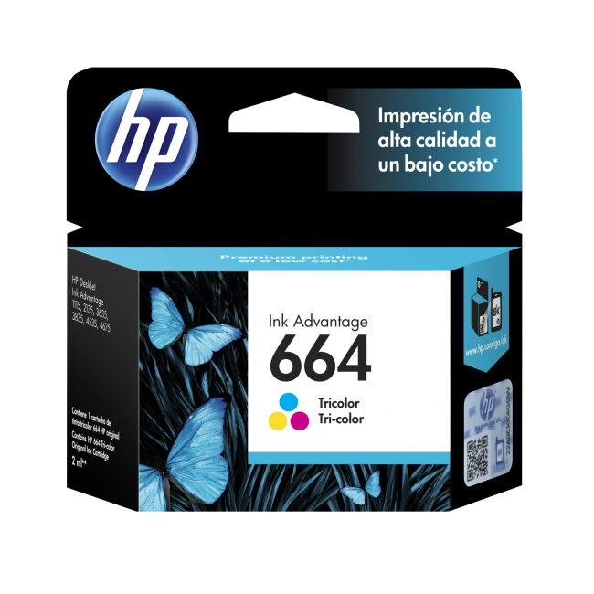 Cartucho de Tinta HP 664 Tricolor