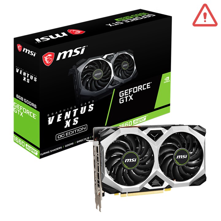 Tarjeta de Vídeo 6GB GDDR6 MSI GeForce GTX 1660 SUPER Ventus XS OC HDMI DP PCIe 3.0 (Venta con Equipo)