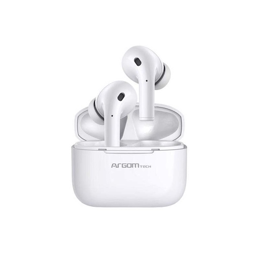 [ARG-HS-5070BK] Audifonos Argom Bluetooth In-ear SkeiPods E70 Blanco con Microfono