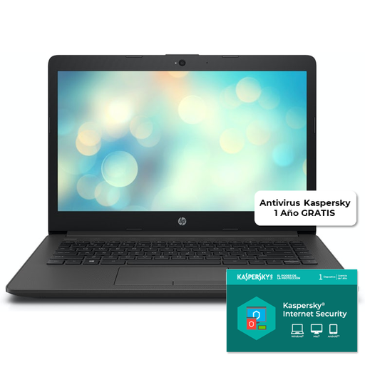 [2C3C4LA#ABM] Laptop HP 14-ck2098la 14" i3-10110U 4GB RAM  500GB HDD Negra W10 Home + Antivirus Kaspersky 1 Año GRATIS