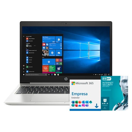 [8ZN63LT-M365EE-EIS6M] Laptop HP ProBook 450 G7 15.6" i7-10510U 8GB RAM 1TB HDD W10 Pro + Microsoft 365 Empresa Estandar 1 Año + ESET Internet Security Promo 6 Meses