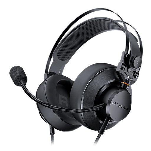 [3H550P53B.0001] Audífonos tipo Headset Cougar VM410 Classic 3.5mm con Micrófono Negro