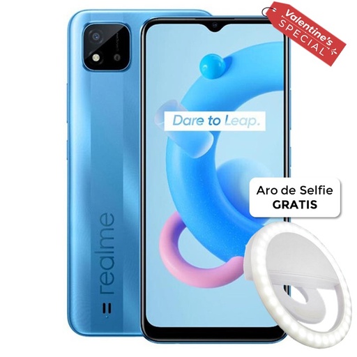 [RMX3231BL] Celular Realme C11 2021 RMX3231 32GB Azul + Aro de Selfie GRATIS