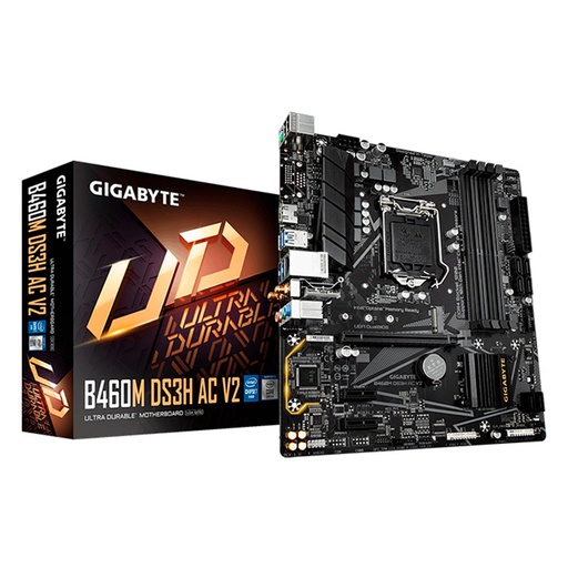 [B460M DS3H AC V2-Y1] Motherboard Gigabyte B460M DS3H AC V2 Wi-Fi Socket LGA1200 10th Gen 4xDDR4 Micro-ATX
