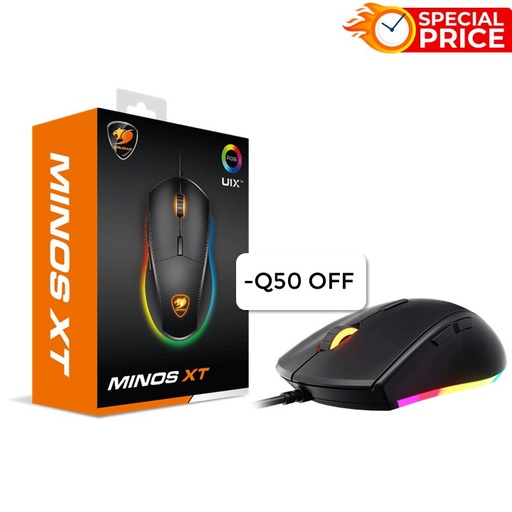 [3MMXTWOB.0001] Mouse Óptico Gaming Cougar Minos XT 4000DPI 6 Botones