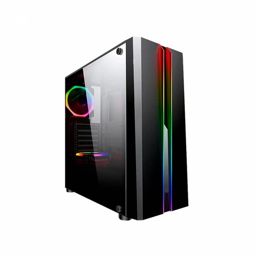 [CG05RDRA001C] Case Gaming Eagle Warrior Tlaloc CG05R RGB Media Torre Vidrio Templado ATX Negro (Sin Fuente)