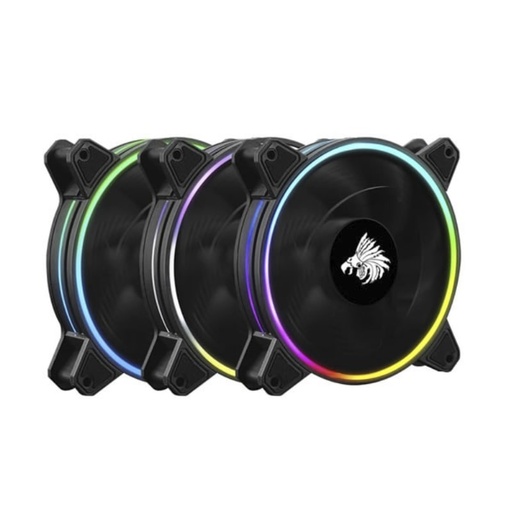 [FCF12241001C] Kit de 3 Ventiladores Eagle Warrior Hurricane RGB 120mm