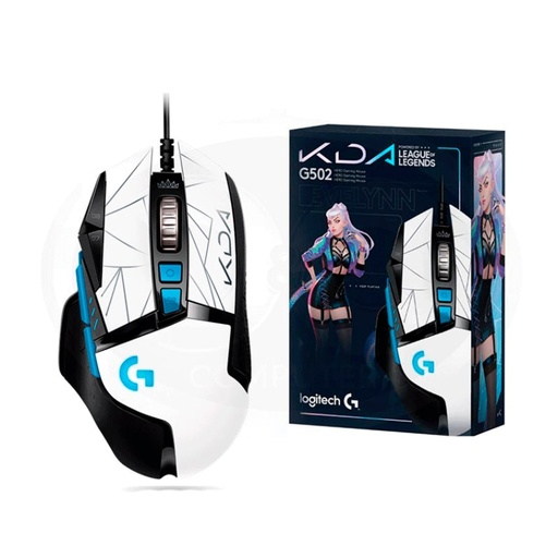 [910-006096] Mouse Gaming Alámbrico Óptico Logitech G502 HERO KDA League Of Legends 25600 DPI 11 Botones RGB