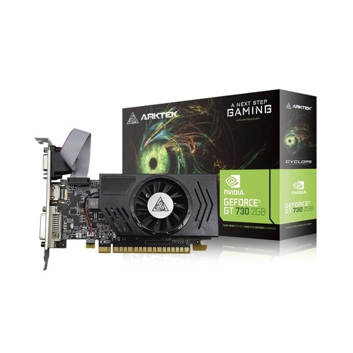 [AKN730D3S2GL1] Tarjeta de Video 2GB DDR3 Arktek GeForce GT 730 VGA DVI-D HDMI PCIe 2.0