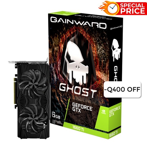 [NE6166T018J9-1160L] Tarjeta de Video 6GB GDDR6 GainWard GeForce GTX 1660 Ti Ghost HDMI DP PCIe 3.0