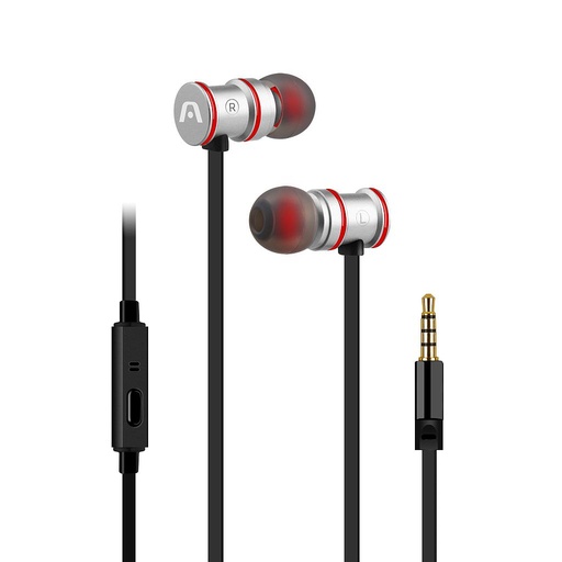[ARG-HS-0628SL] Audífonos Argom 3.5mm In-ear Ultimate Sound Klass con Micrófono Plateado