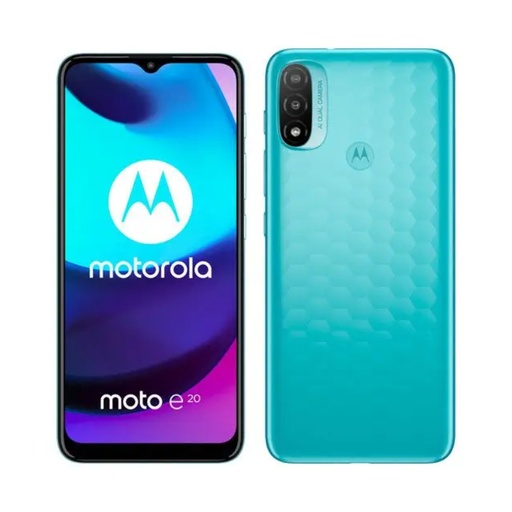 [PASX0020CR] Celular Motorola Moto E20 6.5" 32GB 2GB RAM Nano-SIM Azul Aqua