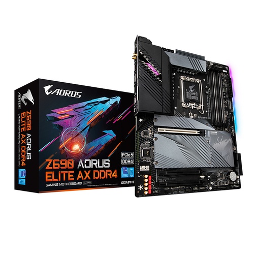 [Z690 AORUS ELITE AX DDR4] Motherboard Gigabyte Z690 AORUS ELITE AX DDR4 G10 Socket LGA1700 12th Gen 4xDDR4 ATX