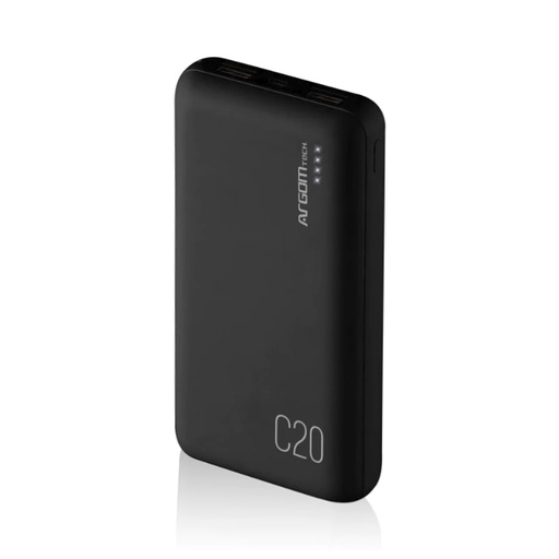 [ARG-PB-1145BK] PowerBank Argom C20 20000mAh USB Negro