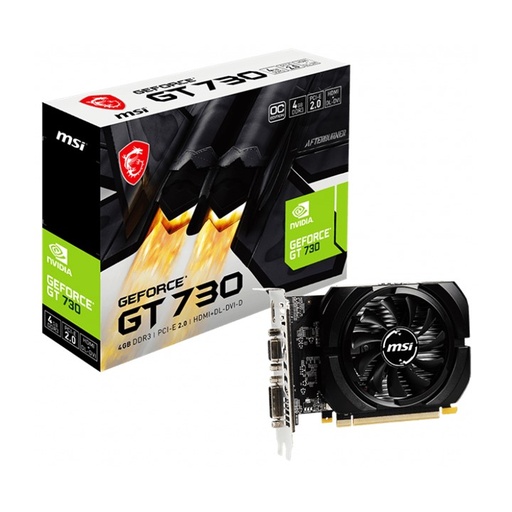 [N730K-4GD3/OCV1] Tarjeta de Vídeo 4GB DDR3 MSI GeForce GT 730 OC VGA DVI-D HDMI PCIe 2.0