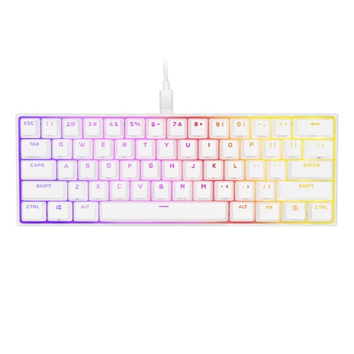 [CH-9194114-NA] Teclado Gaming Mecánico Alámbrico Corsair K65 RGB MINI CHERRY MX SPEED Blanco
