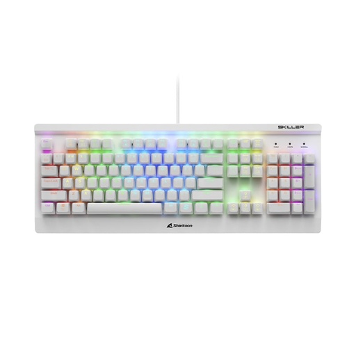 [4044951031221] Teclado Gaming Mecánico Alámbrico Sharkoon SKILLER SGK3 RGB Blanco-Rojo Inglés